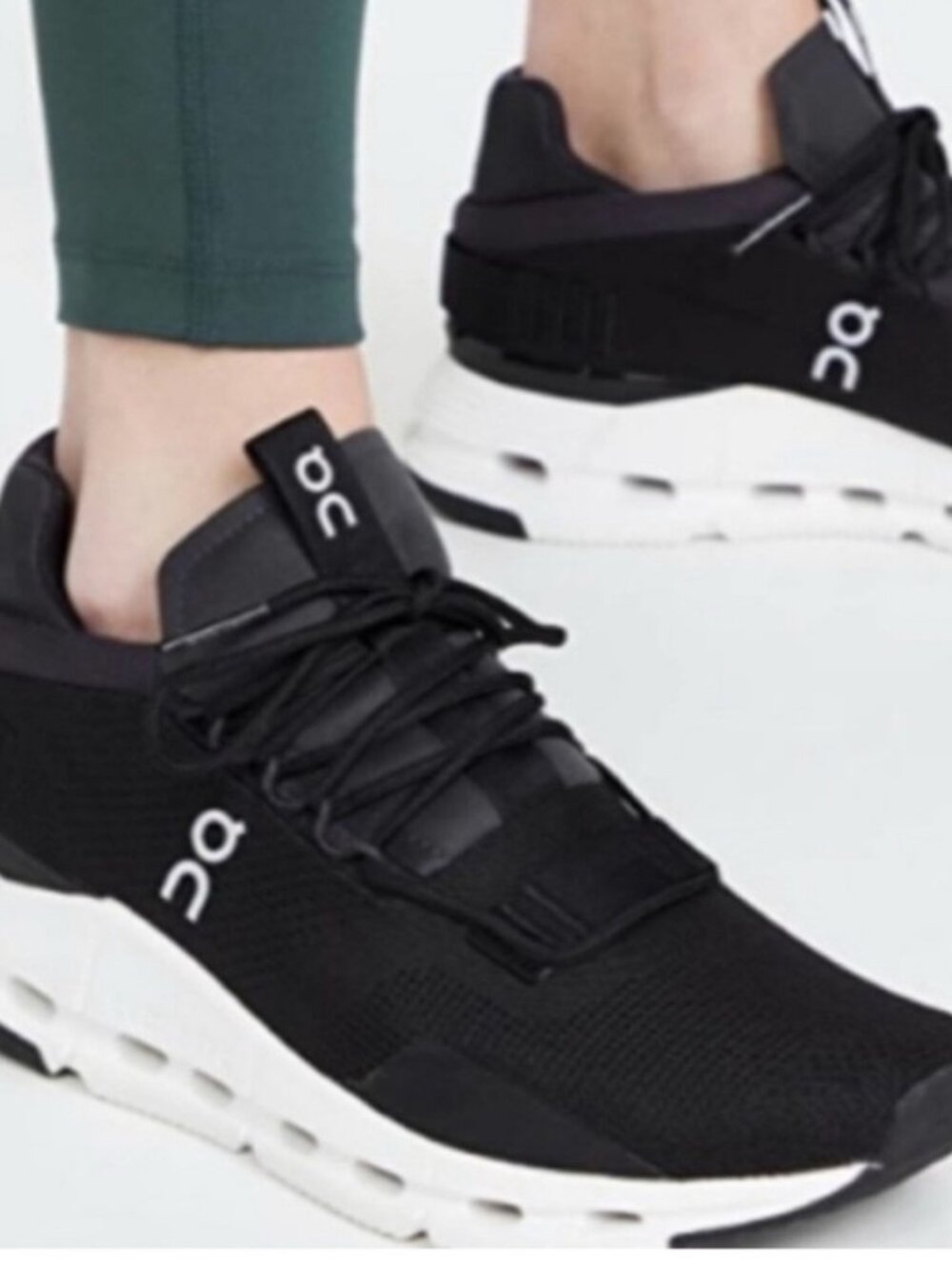 ON Cloudnova Sneaker in Phantom Black White WOMEN'S 9